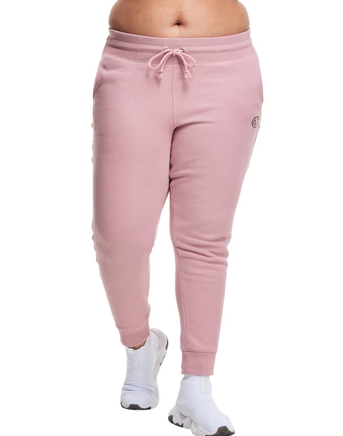 Champion Dame Joggingbukser Lyserød - Plus Reverse Weave Triple Outline C Logo - Danmark JCQ-806573